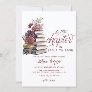 Invitation Livre d'histoire   Fête des mariées de script Flor