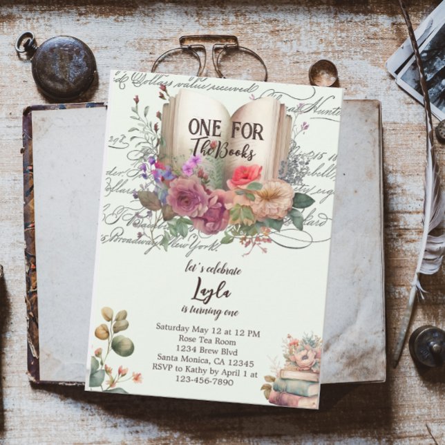 Invitation Livre d'histoire Premier anniversaire (Créateur téléchargé)