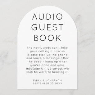Invitation Livre d'or audio en forme d'arche Panneau de maria