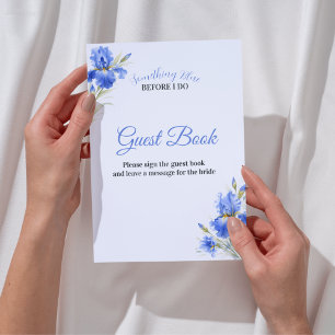 Invitation Livre d'or de la fête prénuptiale Iris Something B