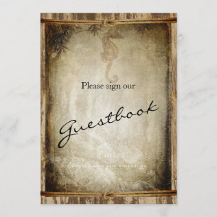 Invitation Livre d'or de mariage - Bois Marin