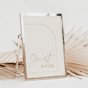 Invitation Livre d'or de mariage minimaliste avec calligraphi