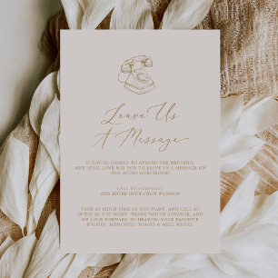 Invitation Livre d'or Delicate Gold Cream Mariage Audio