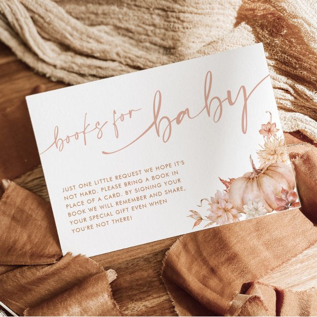 Invitation Livre pour bébé Little Pumpkin automne Baby Shower (Fall Baby Shower Books For Baby. Matching items available. )