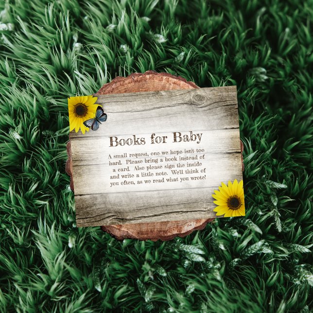 Invitation Livre Rustique Tournesol Pour Baby shower (Créateur téléchargé)