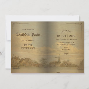 Invitation Livre Vintage classique