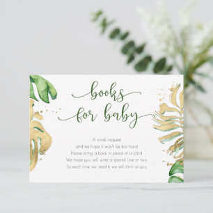 Invitation Livres Baby showers Gold Tropical Pour Baby Card