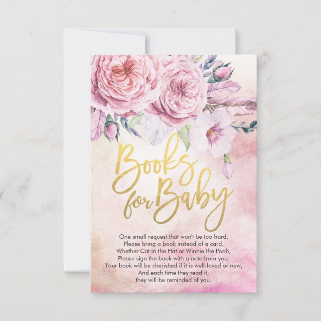 Invitation Livres baby showers pour bébé / Apporter un livre  (Devant)