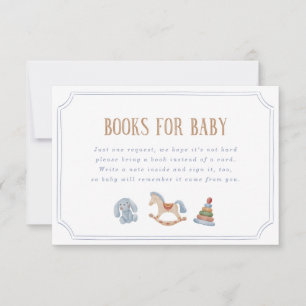 Invitation Livres Cheval à Bascule Aquarelle pour Bébé