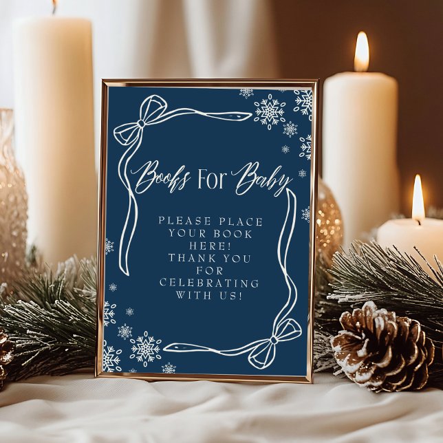 Invitation Livres Coquette d'Hiver pour Bébé Sign (Winter Coquette Books for Baby Sign)