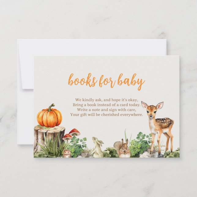 Invitation Livres de citrouille pour bébé (Devant)
