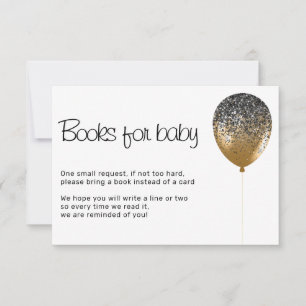 Invitation Livres de fête pour bébé Glitz Baby Shower pour no
