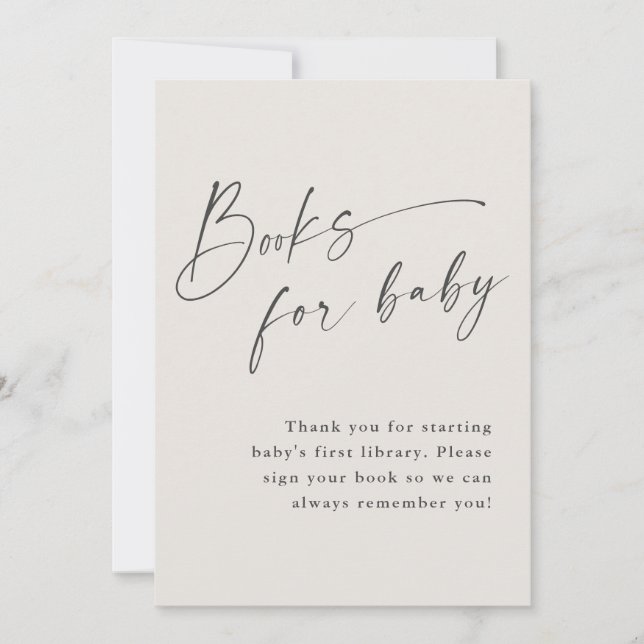 Invitation Livres de script pour bébé Signe de baby shower ne (Devant)