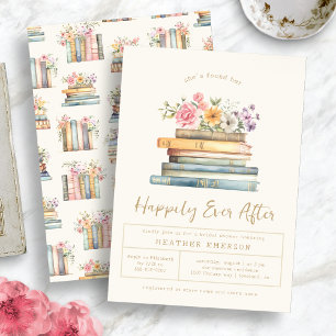Invitation Livres Fête de Mariage Florale