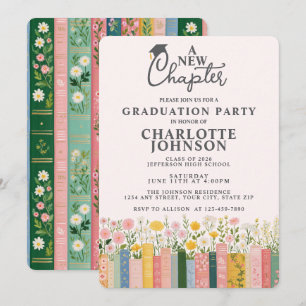 Invitation Livres Floraux Tendances Un Nouveau Chapitre Fête
