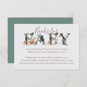 Invitation Livres forestiers de Woodland pour le Baby shower