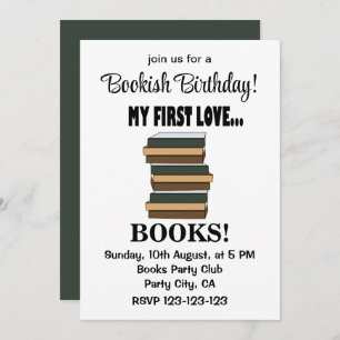Invitation Livres My First Looks Livres Livres Bookish Birthd