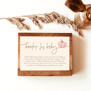 Invitation Livres pour Baby Card, Baby shower Citrouille rose