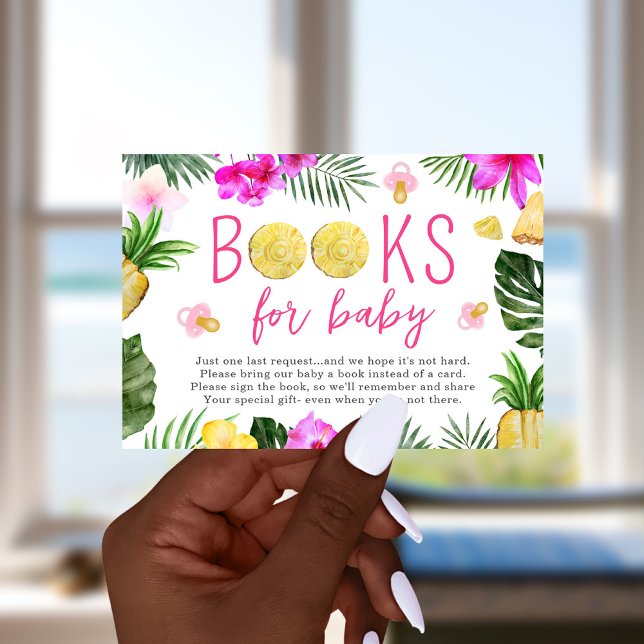 Invitation Livres Pour Bébé Ananas & Pacificateurs Douche ros (Créateur téléchargé)