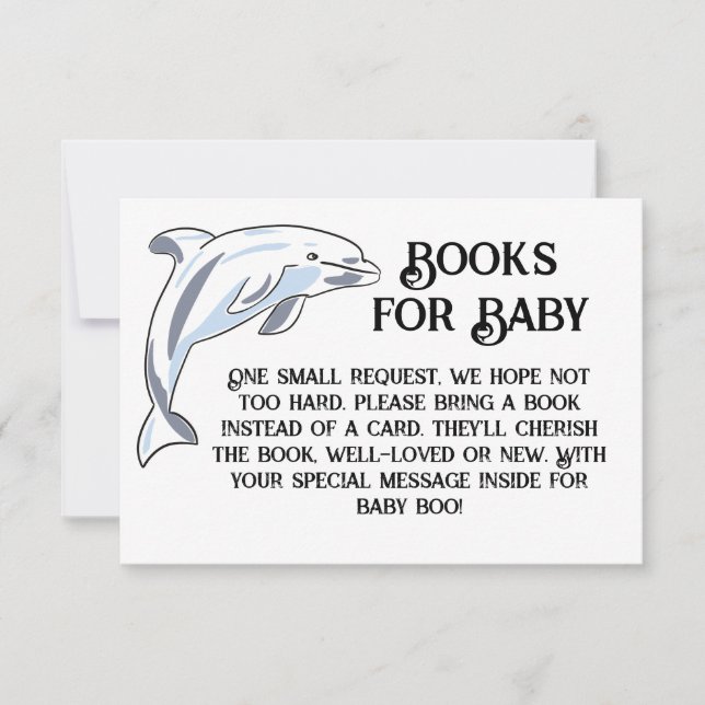 Invitation Livres pour bébé DOLPHIN (Devant)