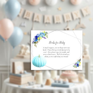 Invitation Livres pour bébé Shower de bébé citrouille Bleu
