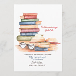 Invitation Livres pour lire l'invitation du club de lecture