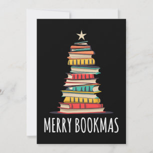 Invitation Livres Sapin de Noël Joyeux Bookmas