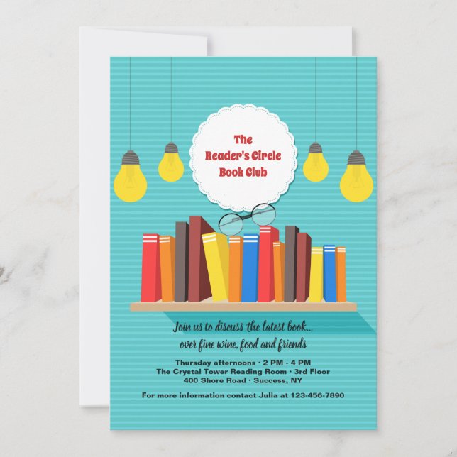 Invitation Livres sur l'invitation de Shelf (Devant)