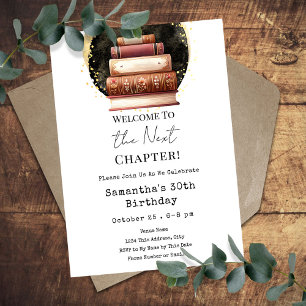 Invitation Livres vintages Prochain Chapitre 30e Anniversaire