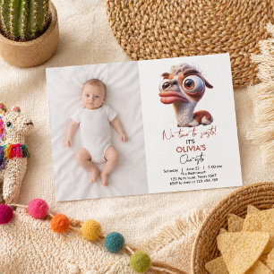 Invitation Llama Fiesta Caricature Drôle 1er Anniversaire
