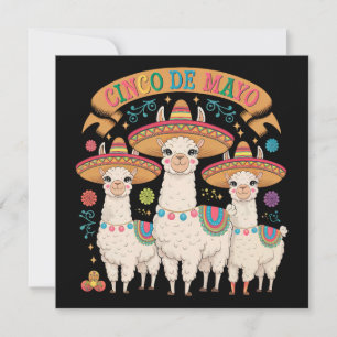 Invitation Llama Funny Cinco De Mayo Fête