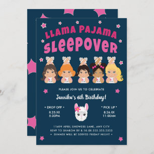 Invitation Llama Pajama Slepov