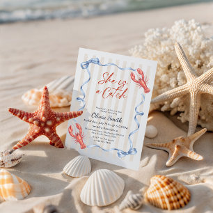 Invitation Lobster Elle est un Poisson d’Avril Costal Enterre