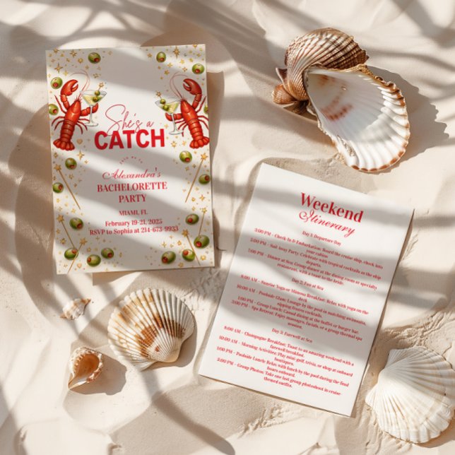 Invitation Lobster Love Coastal Bachelorette Party (Créateur téléchargé)