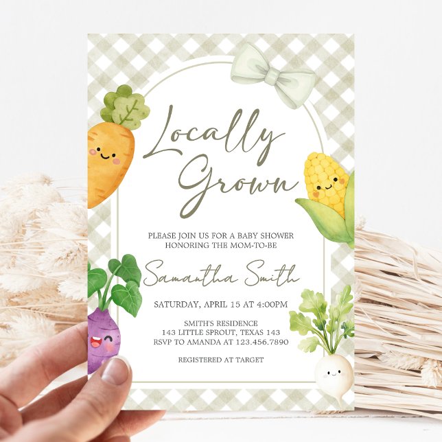 Invitation Locally Grown Baby Shower (Locally Grown Baby Shower Invitation)