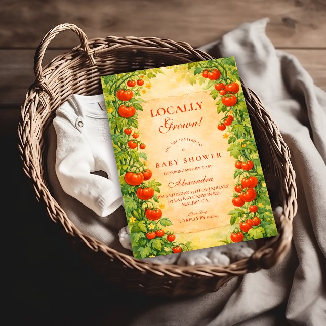 Invitation Locally Grown Garden Baby Shower (Créateur téléchargé)
