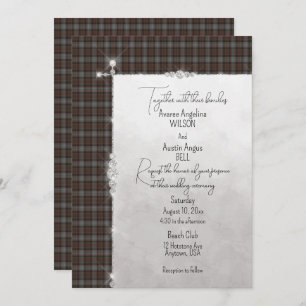 Invitation Lochaber Scottish Tartan Mariage