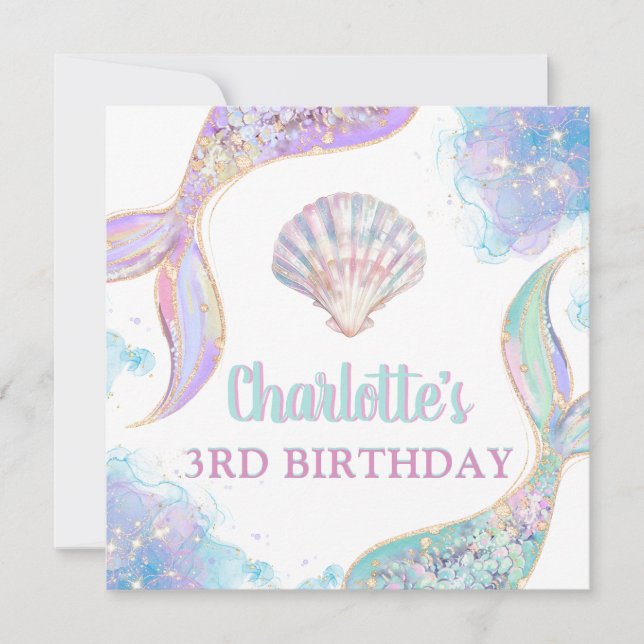 Invitation LOGO 3e anniversaire de la Sirène sous la mer (Devant)
