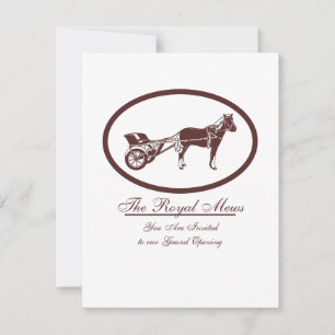 Invitation Logo de cheval et de buggy