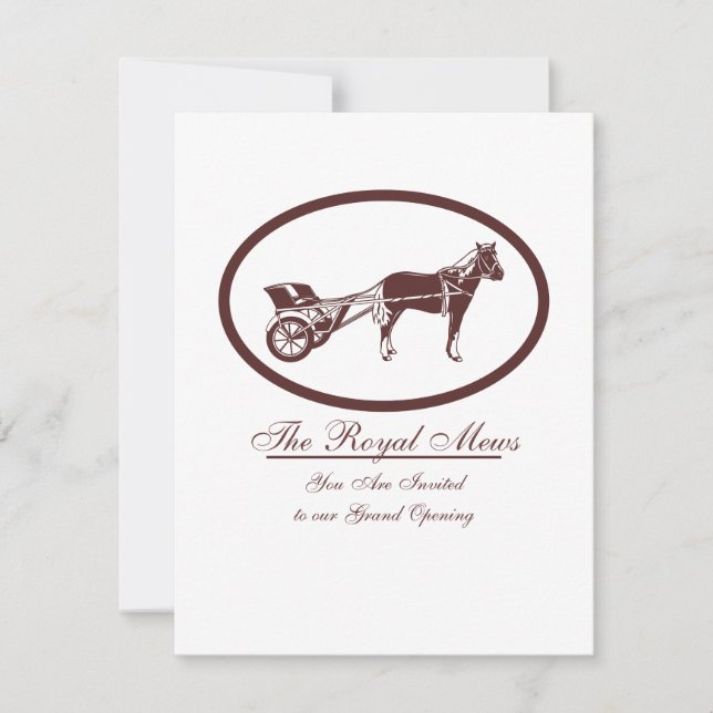 Invitation Logo de cheval et de buggy (Devant)