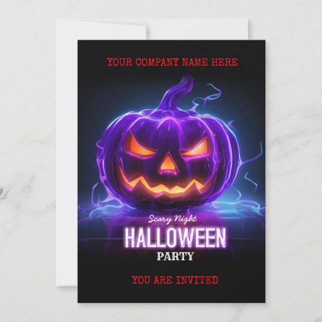 Invitation Logo de fête d'Halloween pour les entreprises (Devant)
