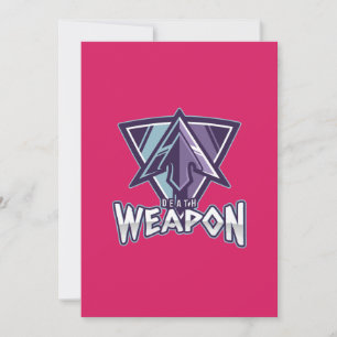 Invitation Logo de jeu cyberpunk   Emblème du guerrier triang