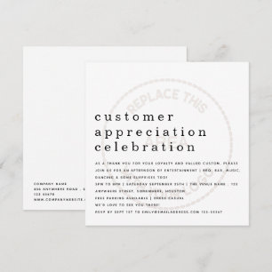 Invitation Logo de jour de l'appréciation du client