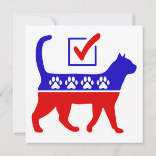 Invitation Logo de la fête du chat Feline Politique Grand Par