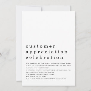 Invitation Logo de l'entreprise de la célébration de l'appréc