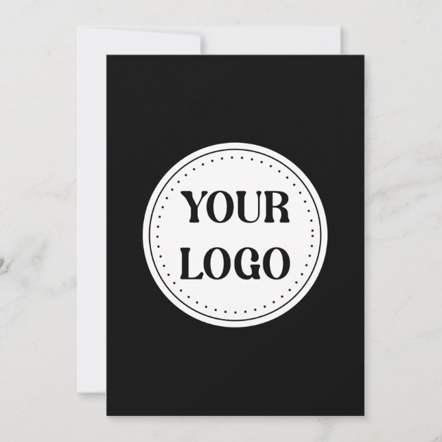 Invitation Logo de marque noire | Entreprise (Devant)