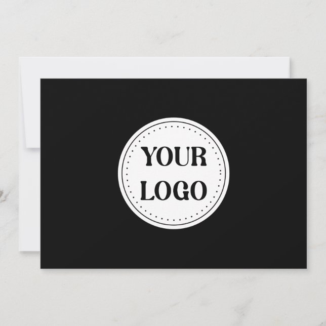 Invitation Logo de marque noire | Entreprise (Devant)
