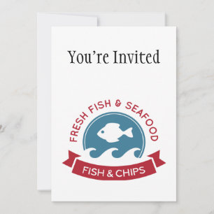 Invitation Logo De Poissons Et Fruits De Mer