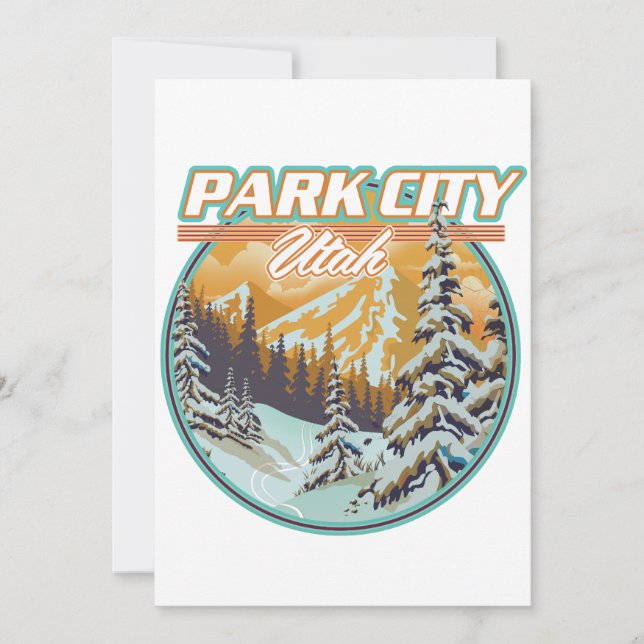 Invitation Logo de voyage Park City Utah (Devant)