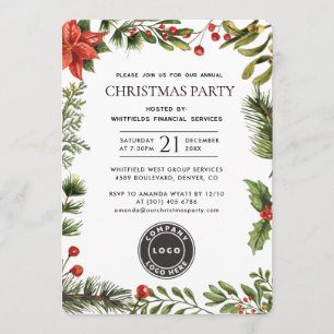 Invitation Logo d'entreprise Fête de Noël d'entreprise